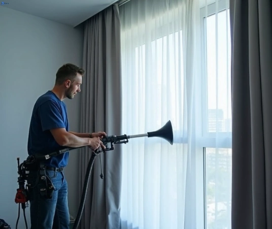 Professional drapes cleaning process tools Matty Curtain Cleaning hebersham-nsw