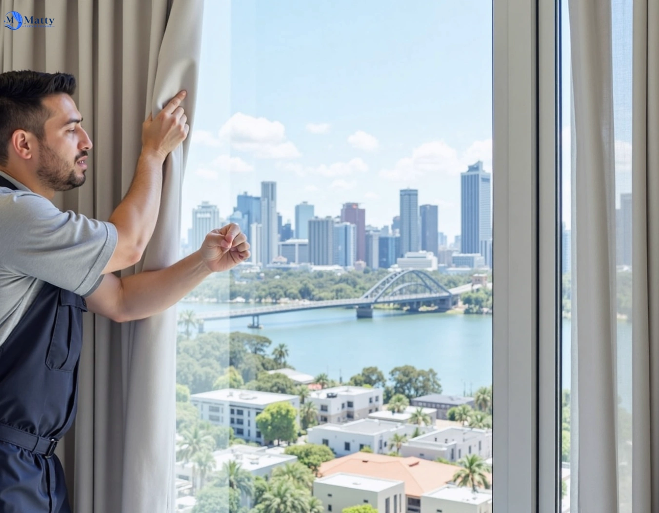 Professional curtain steam cleaning service hebersham-nsw QLD by Matty Curtain Cleaning