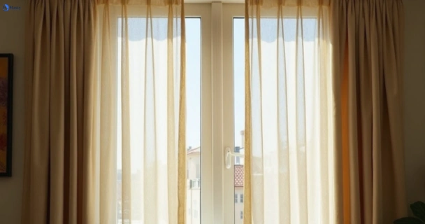 Dull dusty drapes in hebersham-nsw before professional cleaning